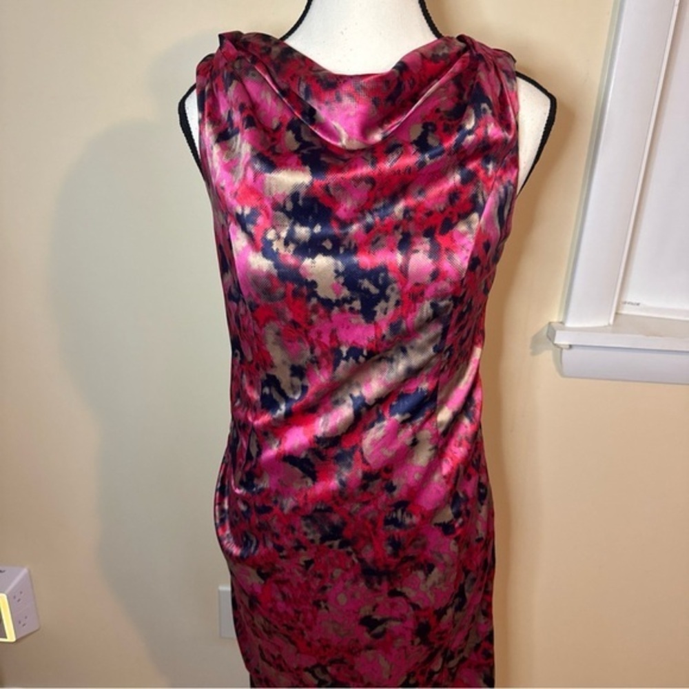 Eva Franco Women’s‎ Drape Neck Dress Multicolor Open Back Size 2
